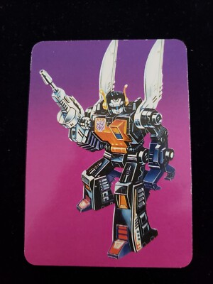 NM Transformers G1 Hasbro Action Cards 1985 1113 Kickback Purple variation