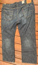 Levi's 527 Jeans Mens Blue Slim Fit Bootcut Dark Wash Western 44x32 NWT