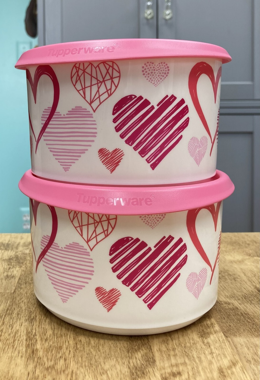 Tupperware One Touch Canisters-Color Choices-Valentines-Hearts-NEW-SHIPPING INCL