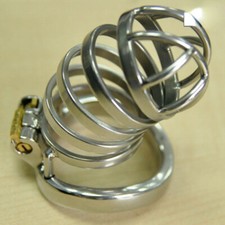 Male Chastity Device Cage Anti Pull Stainless Steel Spike Restraints Rings