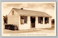 Dearborn Michigan MI Old Village Post Office 1803 Real Photo Postcard RPPC 1930s