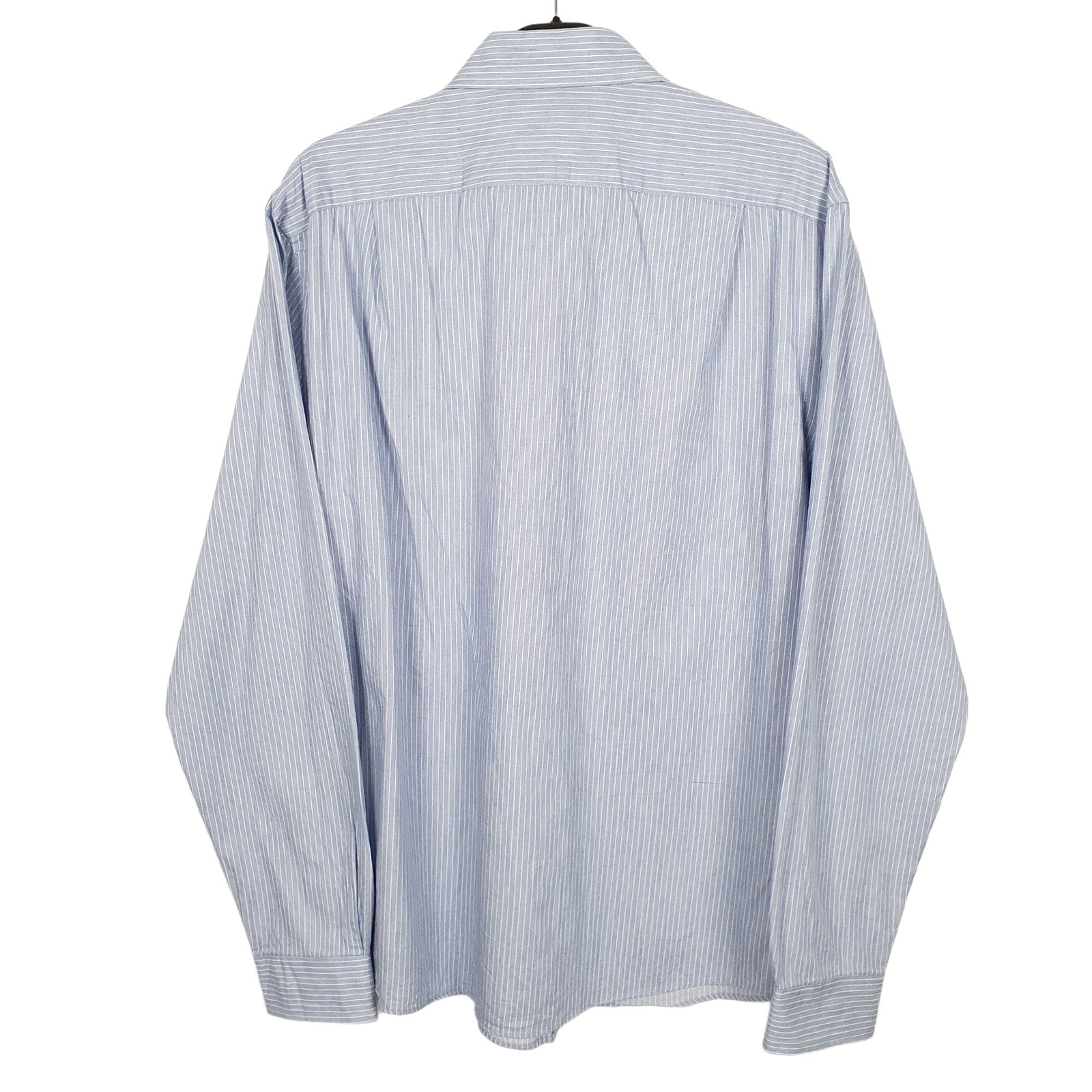TOMMY HILFIGER Blue Pinstripe Shirt Long Sleeve Casual Mens L image 3