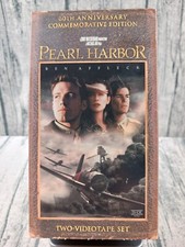 Pearl Harbor VHS, 2001, 2-Tape Set, 60th Anniversary Pre-Owned, Good Condition
