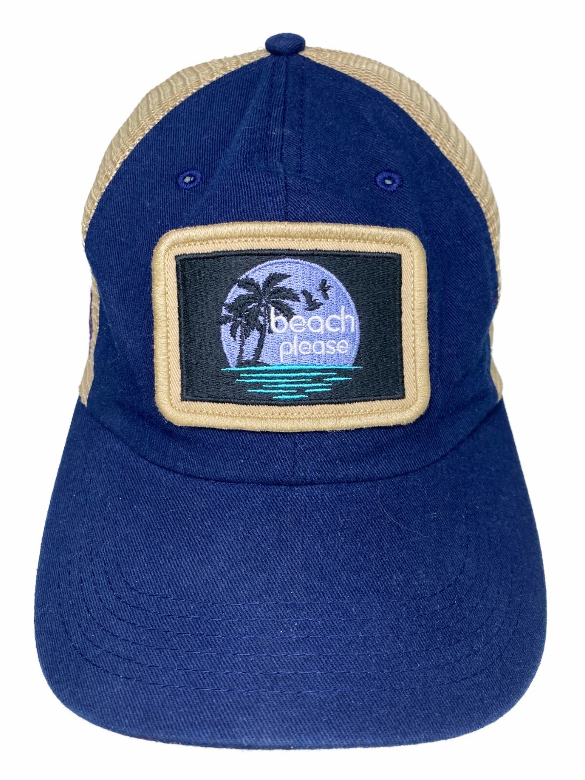 Beach Please Patch Cap Hat Harrah’s Gulf Coast Bl… - image 1