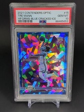 2021 Contenders Optic Tre Mann Hoop Dreams Cracked Blue Ice PSA Graded 10 GEM MT