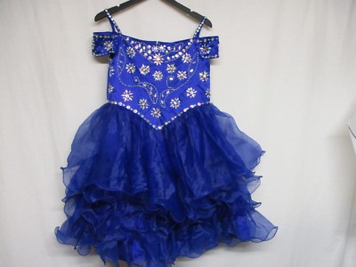 Women's Blue Cap Sleeve Front Beaded Lace Prom dress Size +P-5 | eBay