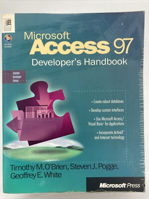 Vintage Microsoft Access 97 Developer  Handbook With CD 1997 C22E