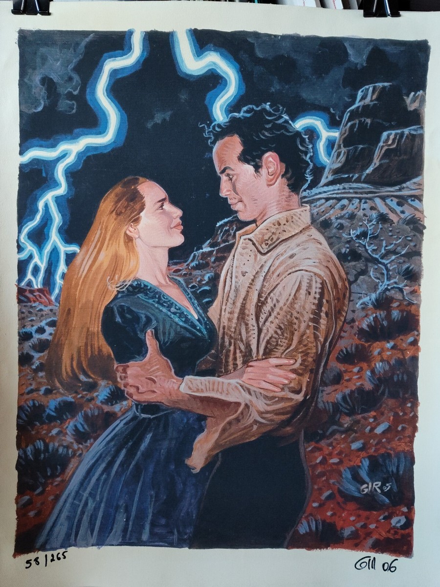JEAN GIRAUD MOEBIUS HAND SIGNED 2006 BLUEBERRY ARIZONA LOVE CANVAS
