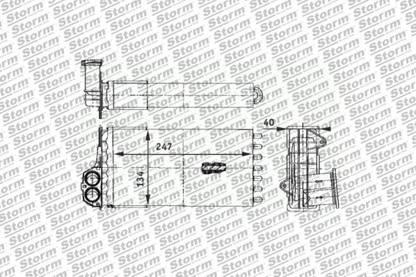 Radiateur de chauffage pour Citroën Xsara Picasso 2.0 HDi et Peugeot 206+