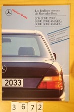 MERCEDES 200 200E 230E 260E/ 4MATIC 300E/ 4MATIC W124 Prospectus Fr 40p 8/1988