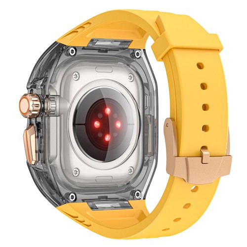 Custodia Trasparente Cinturino Silicone per Apple Watch Ultra e Ultra2 49mm 40/41/44/45mm - Foto 59 di 63