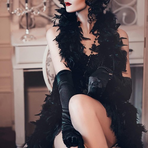 Thick Feather Boa Costume Fancy Dress Flapper 1920s Accessories Garland 2M NEW - Picture 9 of 17