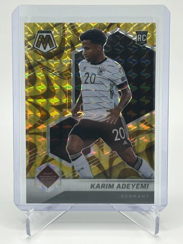 Karim Adeyemi 2021-22 Mosaic FIFA World Cup Gold Reactive Prizm RC #66 SP