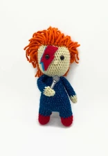 Crochet David Bowie Inspired doll, Handmade Ziggy Stardust