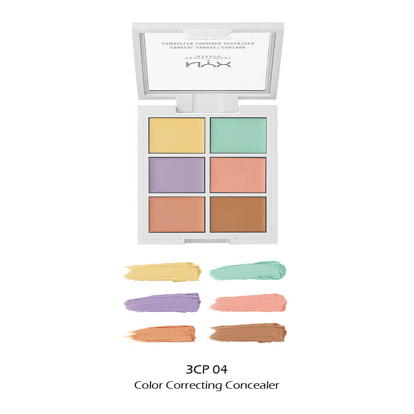 NYX Concealer 3C Palette Light 01 – 6 Farbtöne Zum Kaschieren, Konturieren & Korrigieren