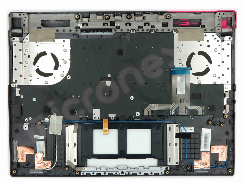 PARA Asus 90NR0573-R32US0 Teclado Apoio para as Palmas LED RGB 4 ZONE cinza com acabamento rosa - Imagem 2 de 2