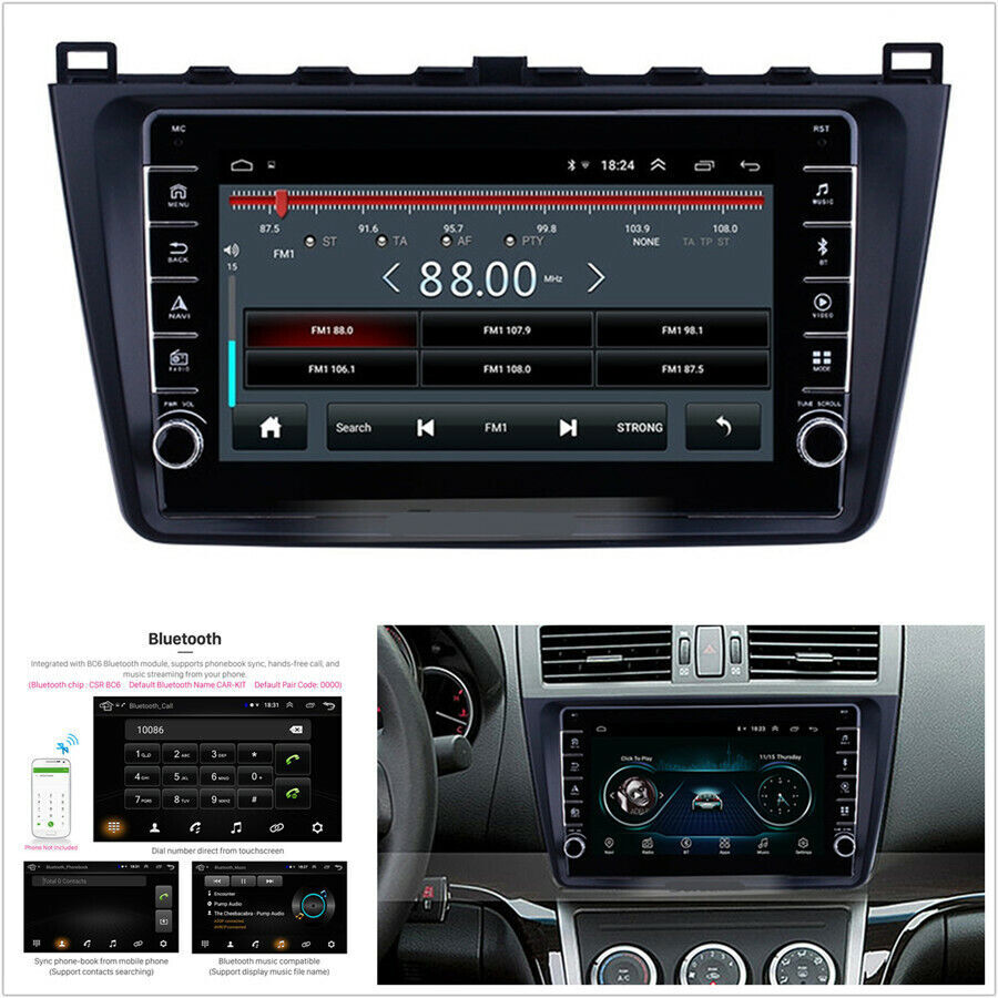 Android 8.1 Quad-Core GPS Navigation 1+16G BT For 08-14 6 Rui Wing