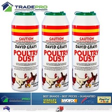 3x Poultry Chicken Dust 400g PRO David Grays Lice Fleas Feather Mites Ticks Pest