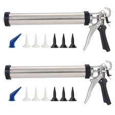 Sausage Caulk Gun,20 oz Sausage Foil Pack/10 oz Cartridge Adhesive Dual-Purpo...