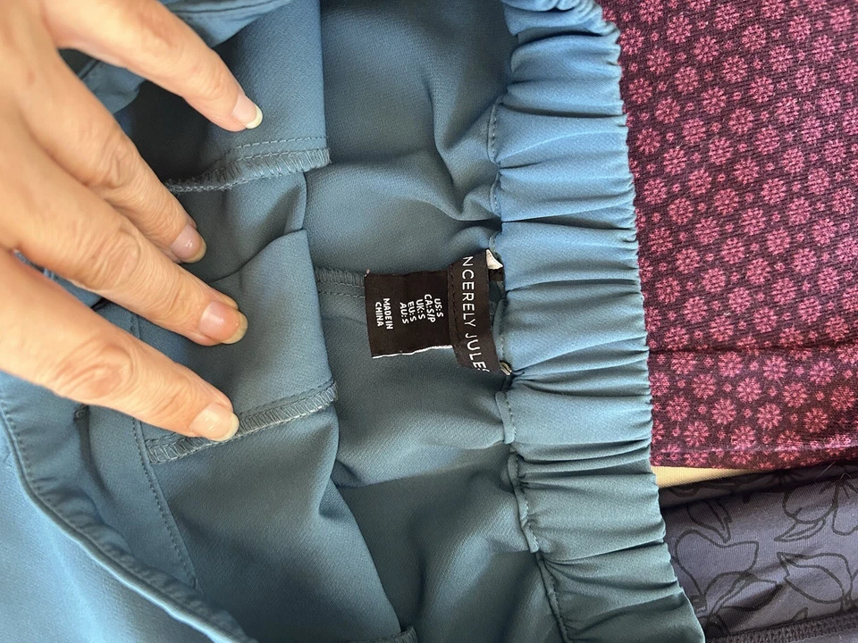 Lote De 6 Pantalones Cortos Mujer Talla S Forever 21 Leggings Negro Azul Plisado Foto 3 de 4