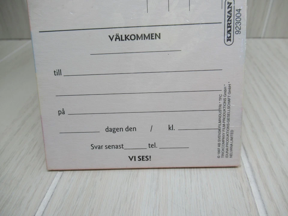 Pippi Longstocking 1997 party invitations 10 postcards German or Swedish sealed - Image 3 of 4