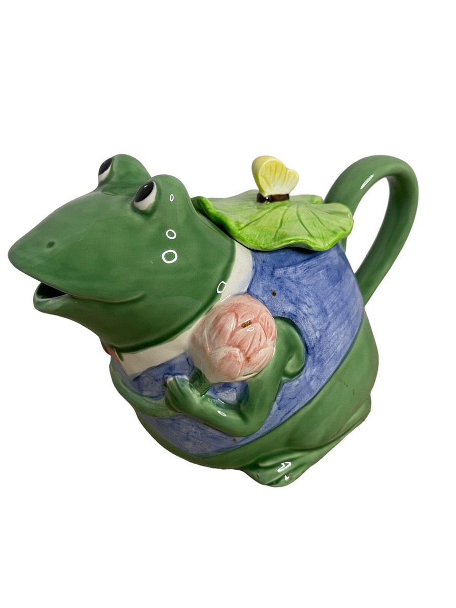 Vintage Hand painted Otagiri Freddy the Frog Teapot, Design by