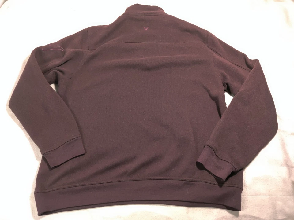 Callaway Sweater Mens Extra Large Red Fleece Quarter Zip Up Pullover Golf Casual - Image 2 of 4