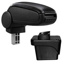 Mittelarmlehne Armlehne Leder für VW Polo VI AW1 ab 2017- Schwarz Naht Weiss