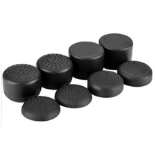 8pcs Black Silicone Thumb Stick Grip Cover Caps For PS4/PS3 /PS2/Xbox One 
