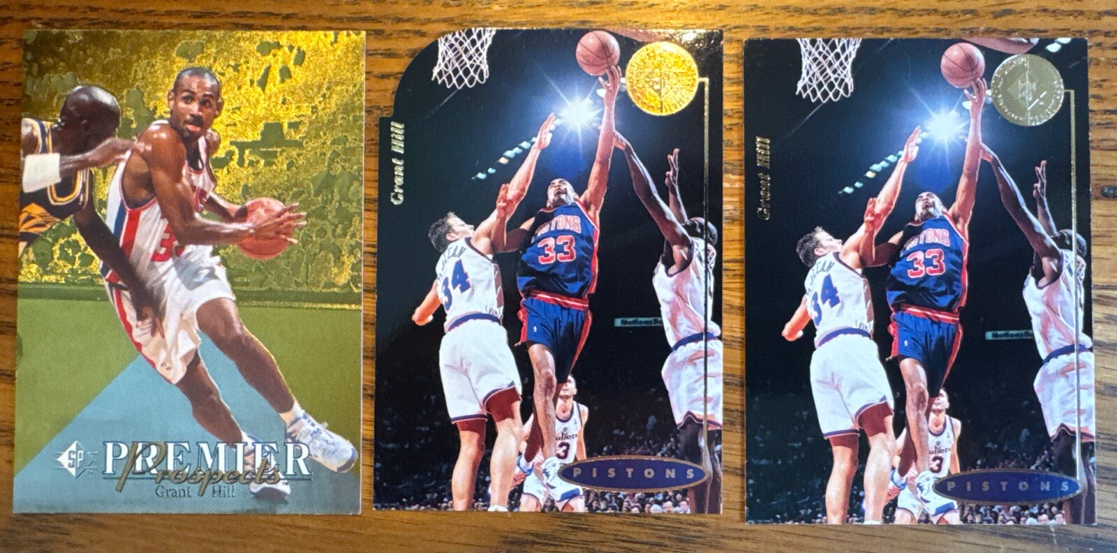 1994-95 SP Premier Grant Hill Foil RC #3 & SP Championship Die-Cut RC + Base #57