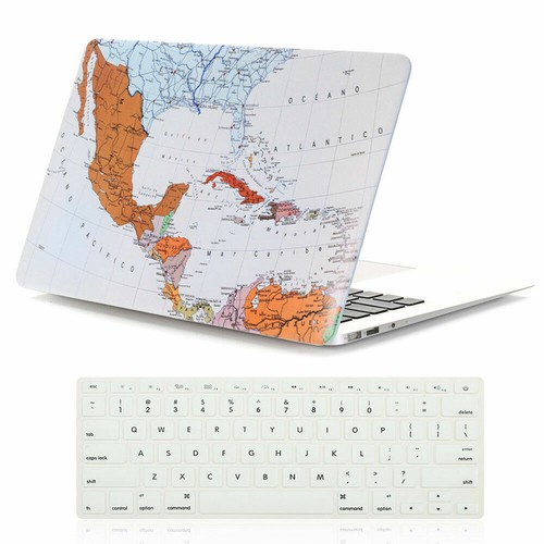 Marble Paint Map Lip Case Cover For Macbook Pro Air 11" 12" 13" 15" 16" A2485 - Picture 21 of 31