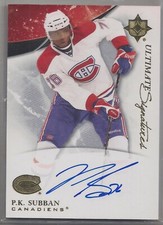 2010-11 Ultimate Collection Ultimate Signatures #USPS P.K. Subban (H1)