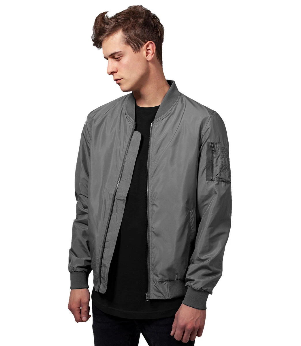 URBAN CLASSICS LIGHT BOMBER JACKET DARK GREY | eBay