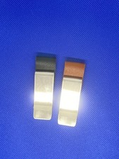 Lesezeichen  Stiftehalter PU Leder Metall  Klammer braun oder schwarz