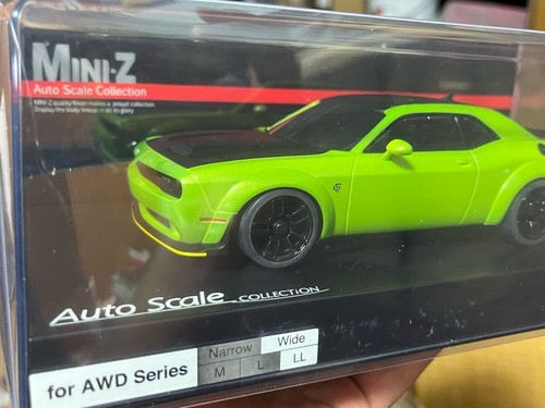 Kyosho Mini-Z Dodge Challenger SRT Hellcat Red Eye RC Car Body Green 1/27 New 88 - Picture 4 of 7