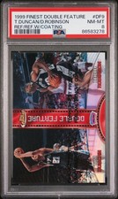 1999 Topps Finest Duncan Robinson Double Feature DUAL REFRACTOR PSA 8 W COATING 