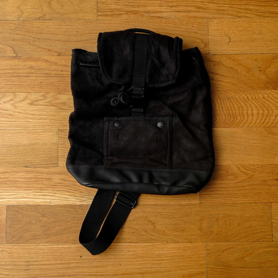 Mochila Polo Sport Ralph Lauren unissex preta vintage anos 90 P retrô - Imagem 2 de 4