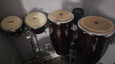 LP Aspire Congas and Bongos set with stand