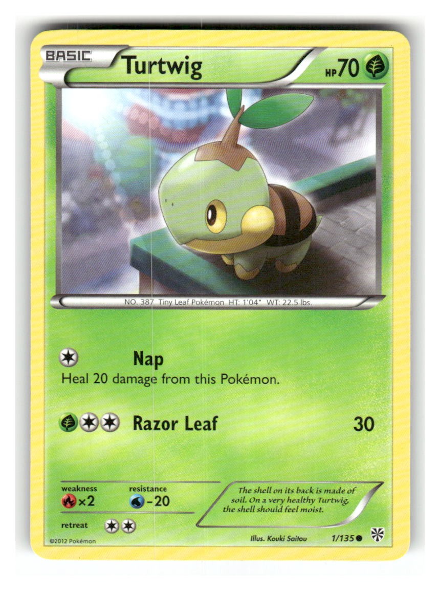 Turtwig 1/135 Common Plasma Storm Pokemon Lightly Played