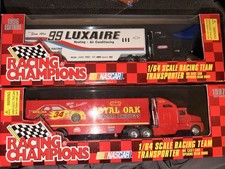 Vintage 1996 Edition NASCAR 1/64 Racing Champions Team Transporter Lot Of 2...