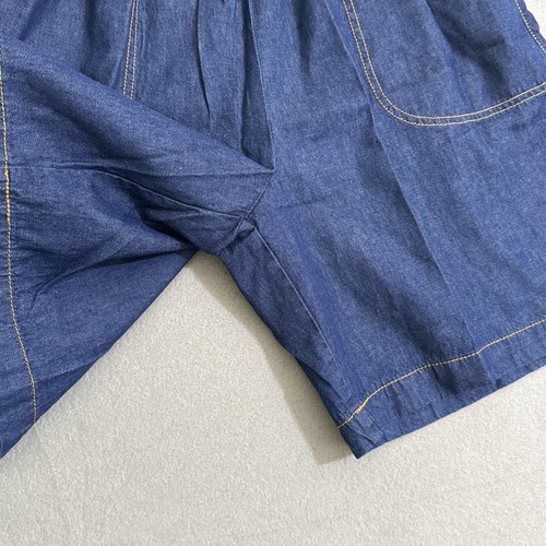 Vintage Culottes Womens Size 14 Gaucho Wide Leg Shorts Blue Jean Denim 90s Y2K - Picture 3 of 16