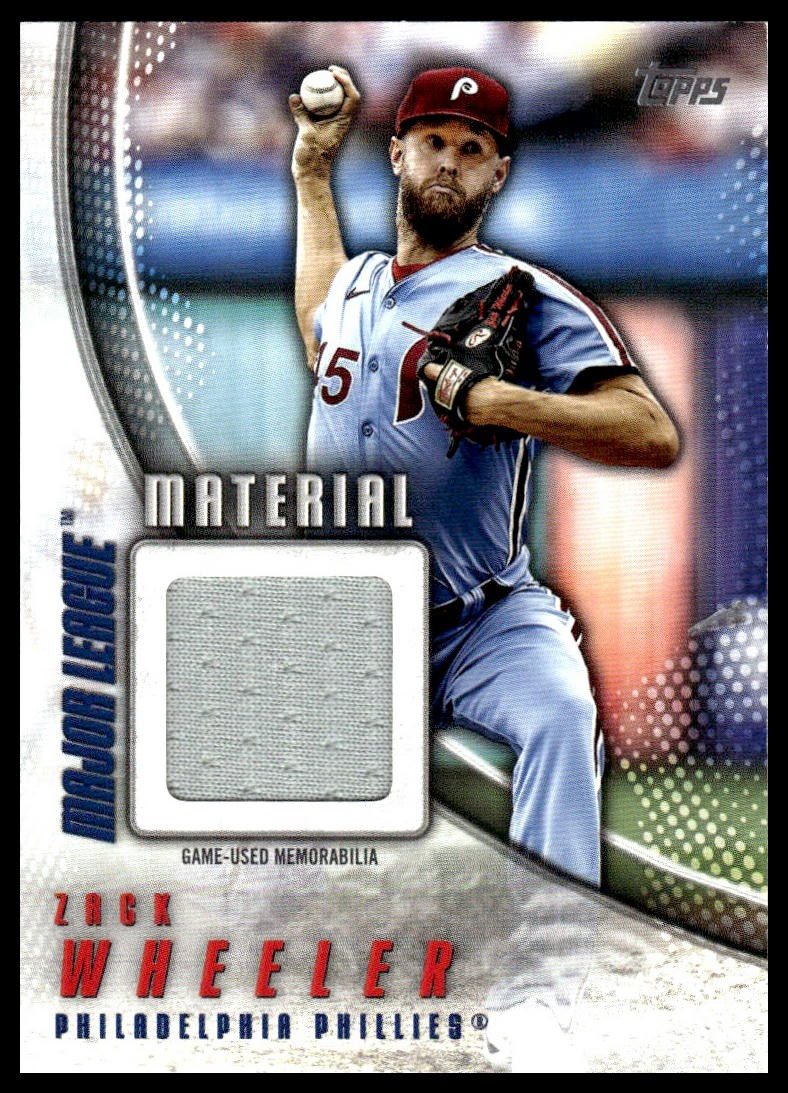 2025 Topps #MLM2-ZW Zack Wheeler Major League Material Relics Game Used Phillies