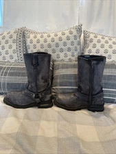 Milwaukee Leather Boots Style MBM 9006 Black Leather Motorcycle Boots, Size 10.5