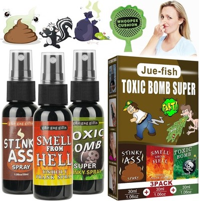 OSDUE 3 Stück Fart Spray, Pupsspray Stinkbombe, Flüssiger Furz Spray, Furzspray
