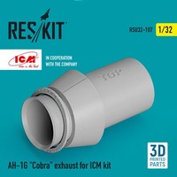 Reskit RSU32-0107 - 1:32 AH-1G Cobra Exhaust For Icm Kit (3D Printed)