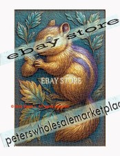 1000 piece jigsaw puzzle Woodland Squirrel Nature Style