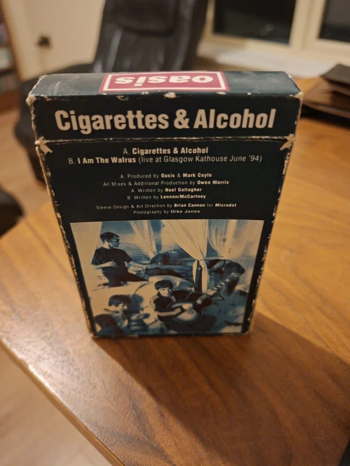 Oasis Cassettes Cigarettes And Alcohol Rare  - Image 3 of 4