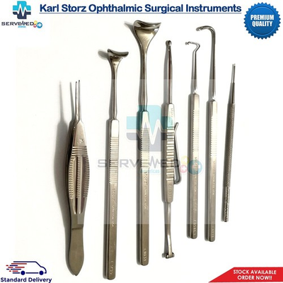 #ad Set Of 7 Karl Storz Ophthalmic Surgical Instruments $130.00