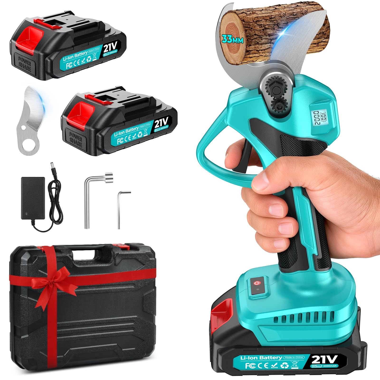 Kit Forbici Potatura Elettriche 21V 1000W - Prezzo Shock e 2 Batterie