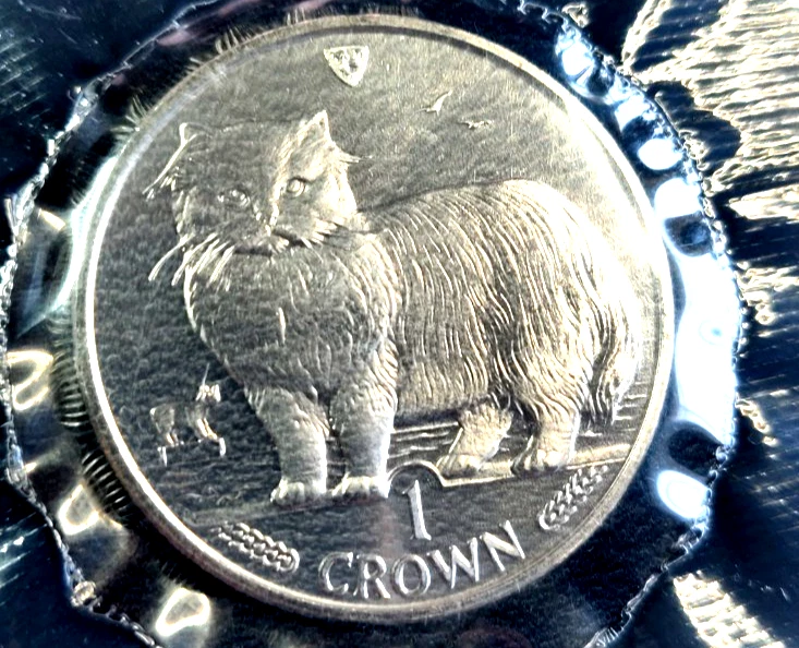 Elizabeth II Isle of Man 1989 1 Crown Persian Cat Coin Get Yours Here Today! - Image 2 of 4